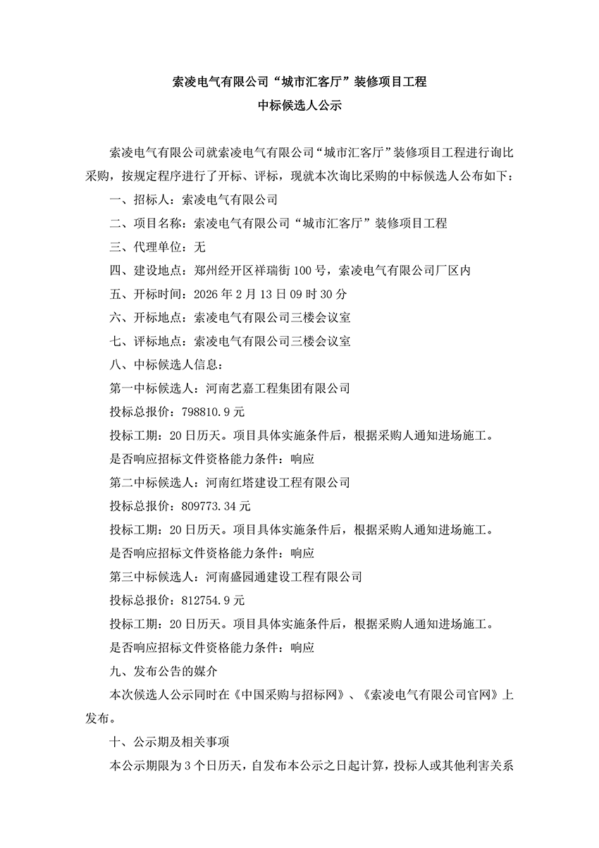乐虎游戏(国际)官方网站_乐虎(中国)
“城市汇客厅”装修项目工程 中标候选人公示